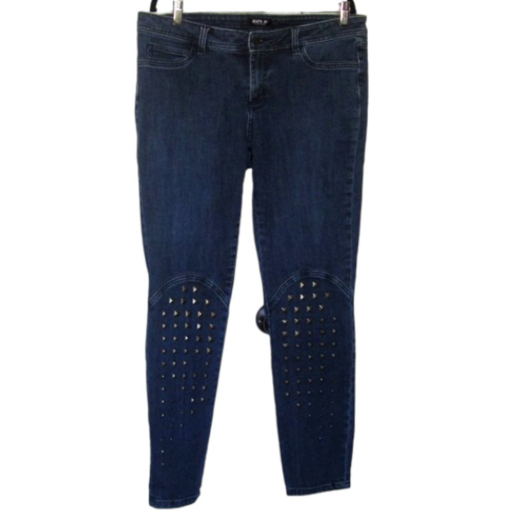 Allen B. Schwartz Gold Studded Skinny Jeans